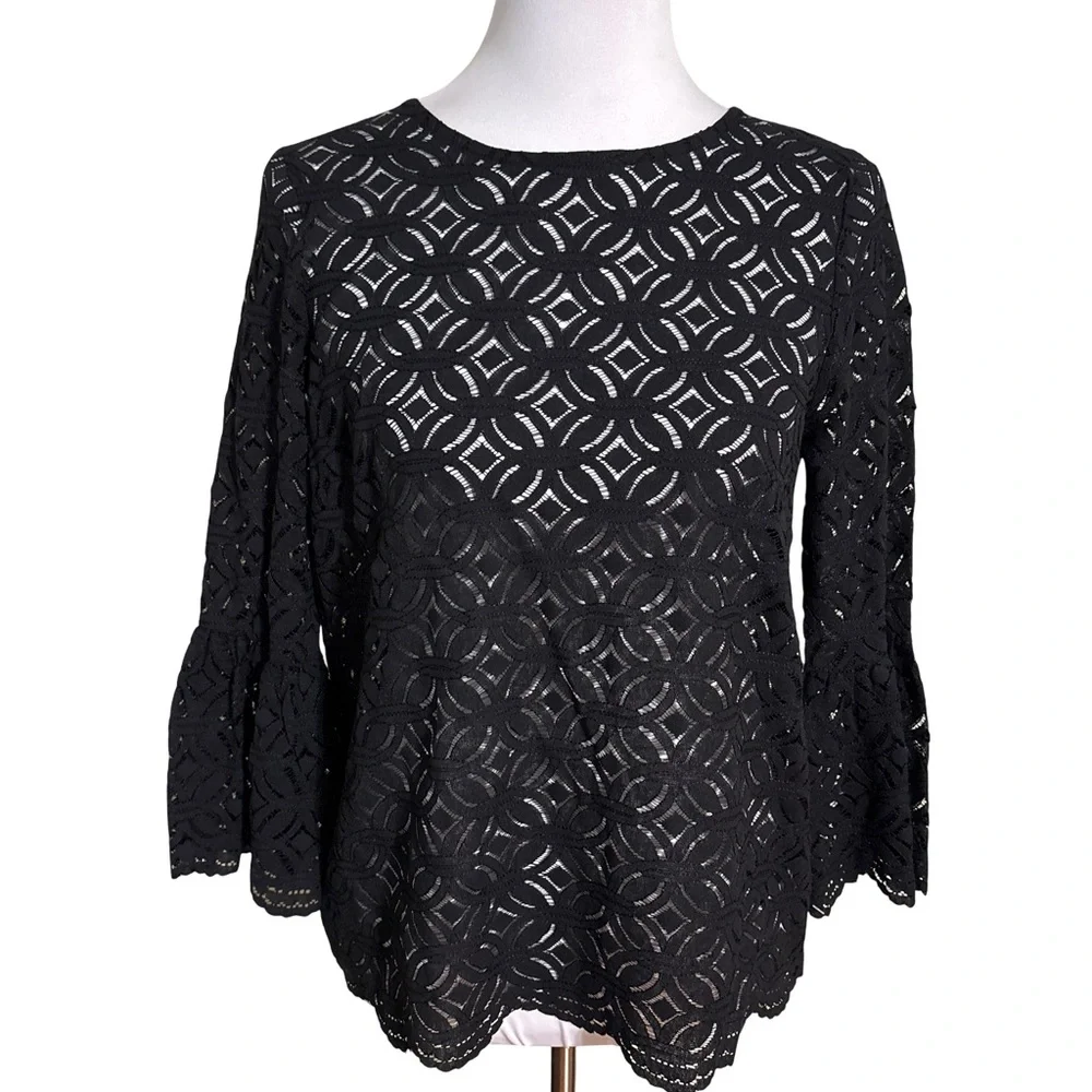 H&M Black Lace Blouse